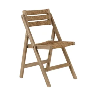 PLEGABLE SILLA DE MADERA Y CUERDA 46X H80CM