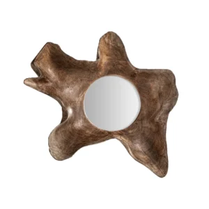 ESPEJO ART ORGANICO IRREGULAR MARRON Ancho: 52cm , Fondo: 13cm , Alto: 60cm