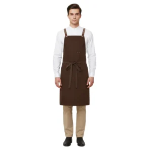 DELANTAL CON PETO UNISEX MARRON CHOCOLATE