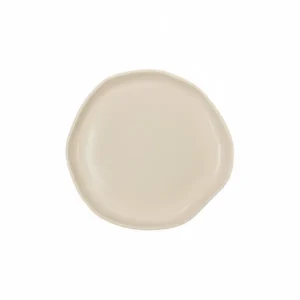 MAREA PLATO IRREGULAR 21CM BLANCO CON INTERIOR ESMALTADO