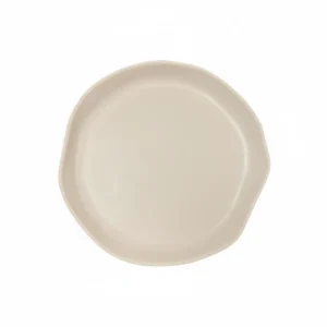 MAREA PLATO IRREGULAR 27CM BLANCO CON INTERIOR ESMALTADO