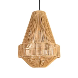 LAMPARA DE TECHO NATURAL 30X30X H40 CM