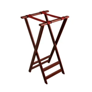 TIJERA SOPORTE BANDEJA 43,5X41X H82CM MADERA MARRÓN ROJIZO