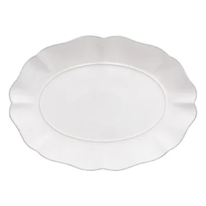 FLOR FUENTE OVAL BLANCO 40CM