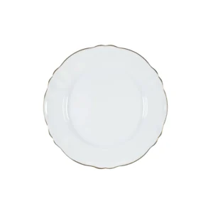 ARMONÍA PLATO BASE BLANCO BORDE DORADO 32CM