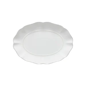 FLOR FUENTE OVAL BLANCO 30CM
