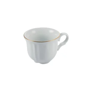 ARMONÍA TAZA CAFÉ BLANCO BORDE DORADO 20CL