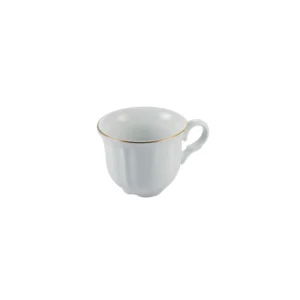 ARMONÍA TAZA CAFÉ BLANCA BORDE DORADO 10CL
