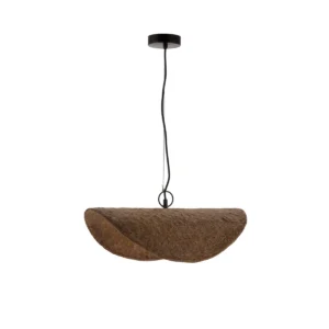 LÁMPARA DE TECHO 50x37x14/120 PAPEL MACHÉ/METAL - MARRÓN/NEGRO