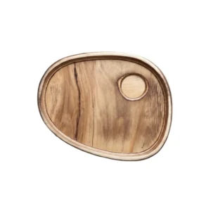 SANTO BANDEJA MADERA ORGÁNICA 26X22CM CON ORIFICIO