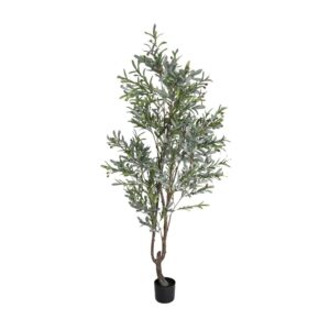 OLIVO PLANTA ARTIFICIAL VERDE POLIESTER DECORACIÓN 110X H210 CM