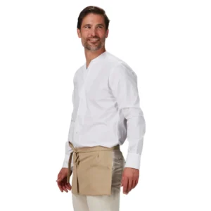 DELANTAL CORTO CON BOLSILLO ARENA