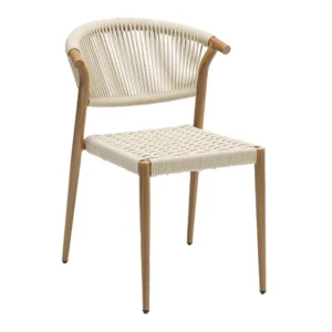 ARENA BLANCA SILLA ALUMINIO DECO ROBLE