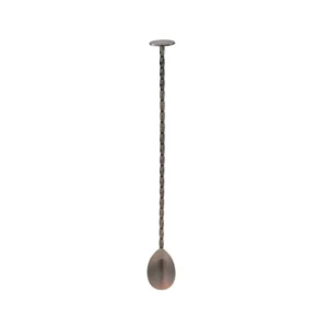 COBRE ENVEJECIDO CUCHARA RIZADA FIN MONEDA 27CM