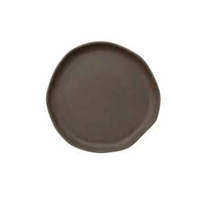 MAREA PLATO IRREGULAR 21CM MARRÓN CHOCOLATE MATE