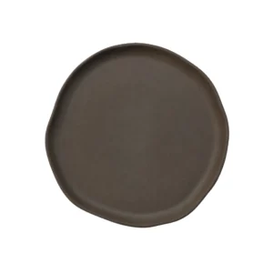 MAREA PLATO IRREGULAR 25,5CM MARRÓN CHOCOLATE MATE