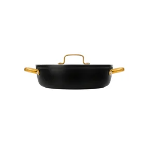 ZAMOA ICONIC CACEROLA BAJA ANTIADHERENTE CERÁMICO 28CM NEGRO ORO