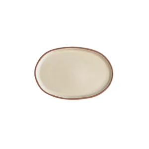 TERRANOVA BANDEJA OVAL CREMA 19,5 cm x 13 cm x 2 cm