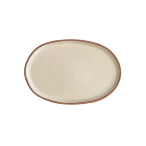 TERRANOVA BANDEJA OVAL CREMA 24 cm x 16,5 cm x 2 cm