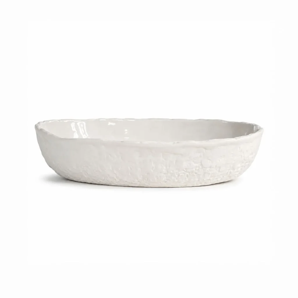 ROCA PLATO HONDO 23X4,5 CM BLANCO INTERIOR ESMALTADO