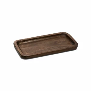 MADERA OSCURA BANDEJA RECTANGULAR 31X17CM