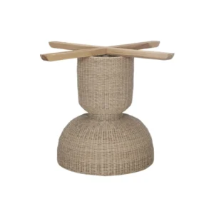 ARMAZÓN MESA MADERA TEKA Y RATÁN SINTÉTICO